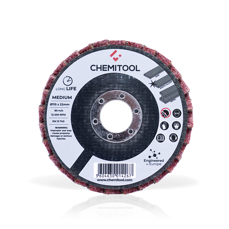 CHEMITOOL Non-Woven Flap Disc Extra Fine Grain Ø115