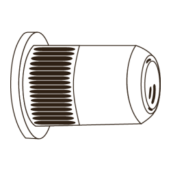 CHEMITOOL Rebit Nut Wide Head LV 9201 M12 White Zinc Plated