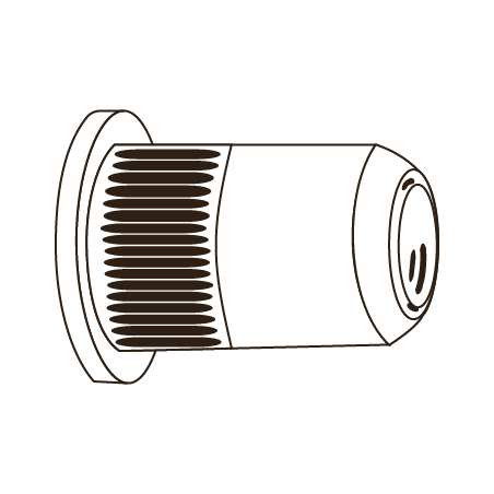 CHEMITOOL Rebit Nut Wide Head LV 9201 M12 White Zinc Plated