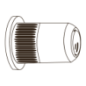 CHEMITOOL Rebit Nut Wide Head LV 9201 M12 White Zinc Plated