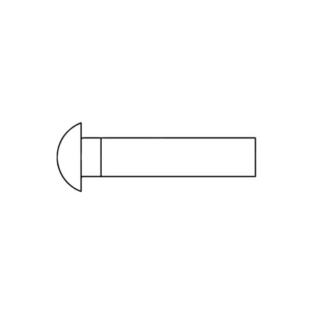 Rebite Maciço Cabeça Oval DIN 660 5x8 A2 Inox Passivado CHEMITOOL