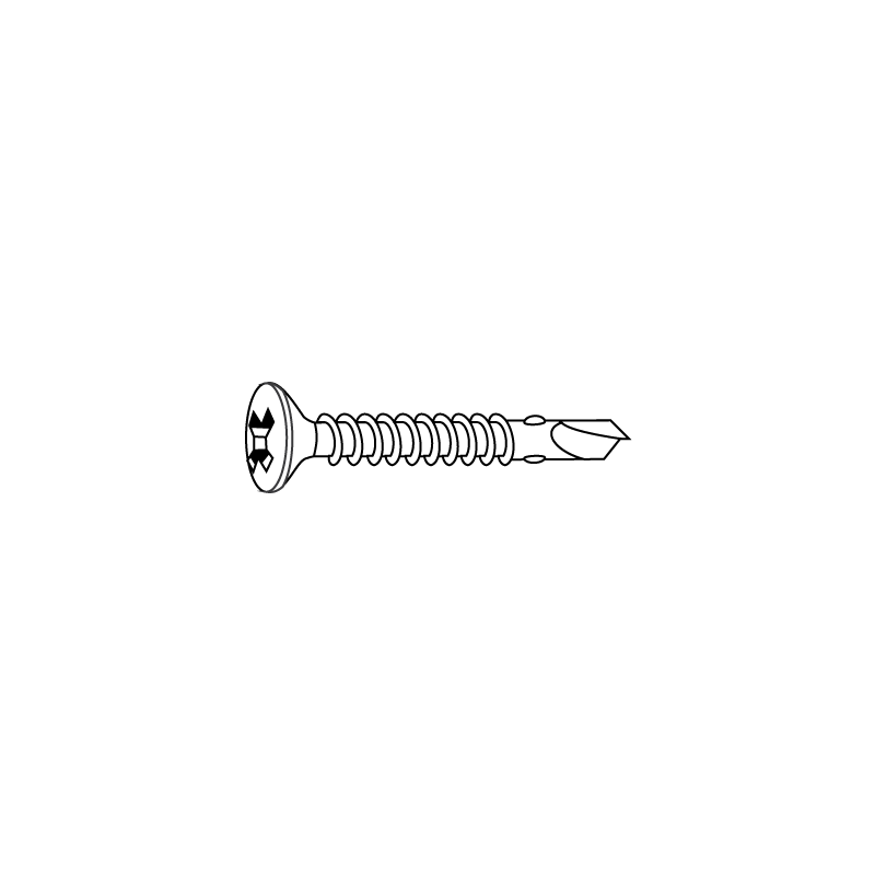 CHEMITOOL Self Drillings Screws with Handle Heads Philips LV 021 5,5x38 White Zinc Plated CHEMITOOL Self Drillings Screws with Handle Heads Philips LV 021 5,5x38 White Zinc Plated