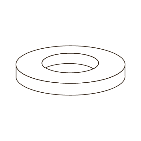 CHEMITOOL FASTENERS Inner Hexagonal Plate Washer DIN 433 M8 A2 Passivated Stainless Steel