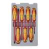 KING TONY 1000V Slotted and POZIDRIV® Screwdriver Set 7 Pieces