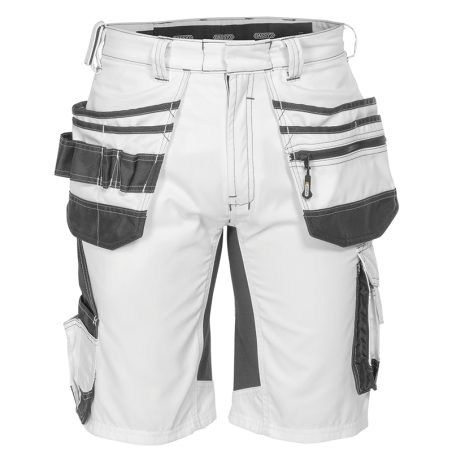 DASSY Trix Painter Stretch Shorts n.º 44 +/- 245 g/m² White/Grey