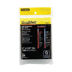 STANLEY® DUALMELT™ Dual Temperature Transparent Glue Sticks (Pack of 24) 7x100mm