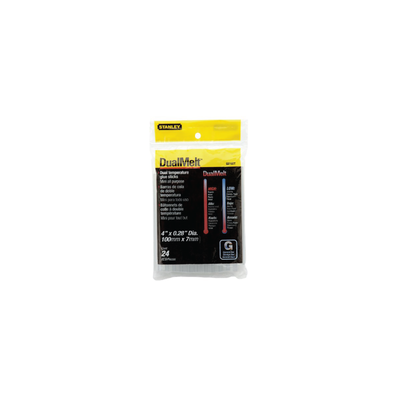 STANLEY® DUALMELT™ Dual Temperature Transparent Glue Sticks (Pack of 24) 7x100mm