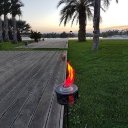 Tocha Com Difusor Anti-Mosquitos - Vermelho