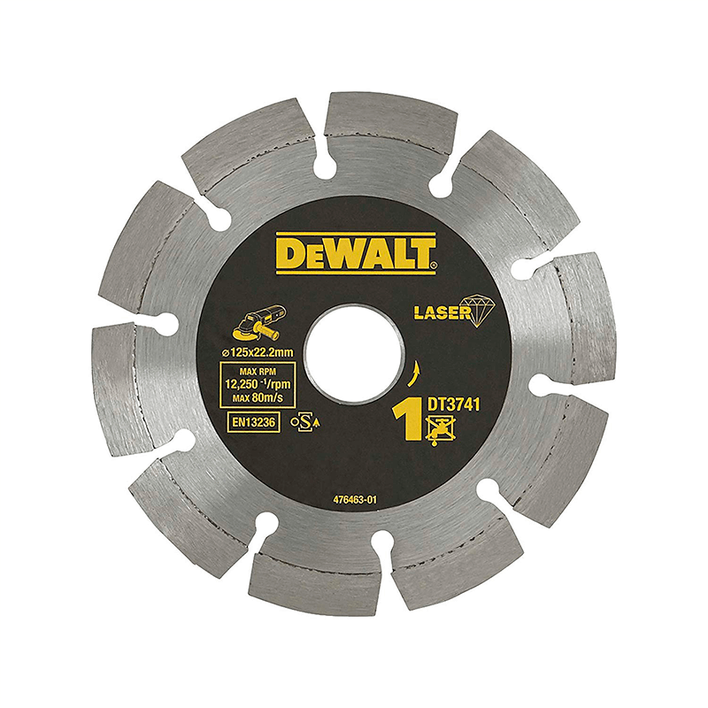 DeWalt Laser Welded Diamond Blade for Building Materials/Concrete (125 x 22,2 x 7,5mm)