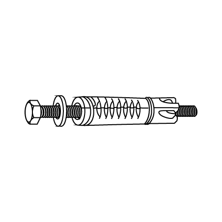 Bucha Expansiva Simples com Parafuso LV037 M6x50 Zincado Amarelo CHEMITOOL FASTENERS