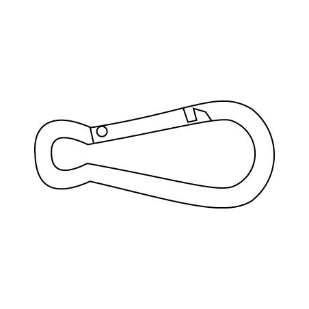 CHEMITOOL FASTENERS Stainless Steel Carabiner A4 4