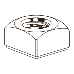 CHEMITOOL Square Nut DIN 557 M5 6 White Zinc Plated