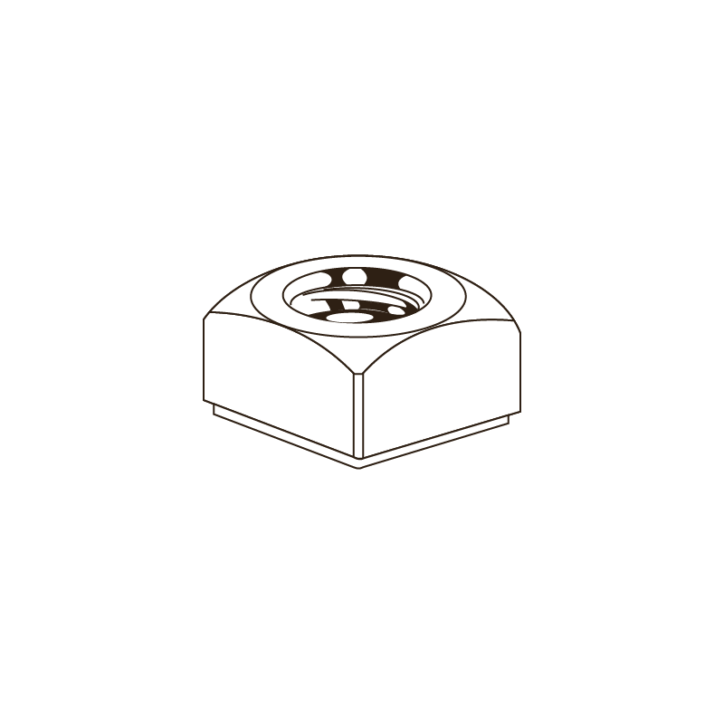 CHEMITOOL Square Nut DIN 557 M5 6 White Zinc Plated CHEMITOOL Square Nut DIN 557 M5 6 White Zinc Plated