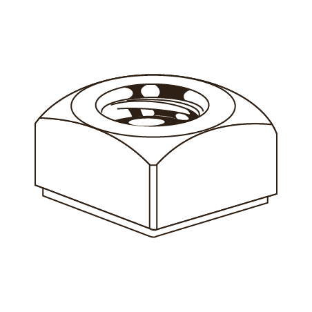 CHEMITOOL Square Nut DIN 557 M5 6 White Zinc Plated
