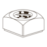 CHEMITOOL Square Nut DIN 557 M5 6 White Zinc Plated