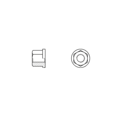 D6331 |10| PORCA ALTA C/FLANGE 1,5D M24