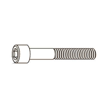 CHEMITOOL Hexagonal Bolt Interior Cylindrical Head Low w/Guide DIN 7984 M4X16 A2 Passivated Stainless Steel