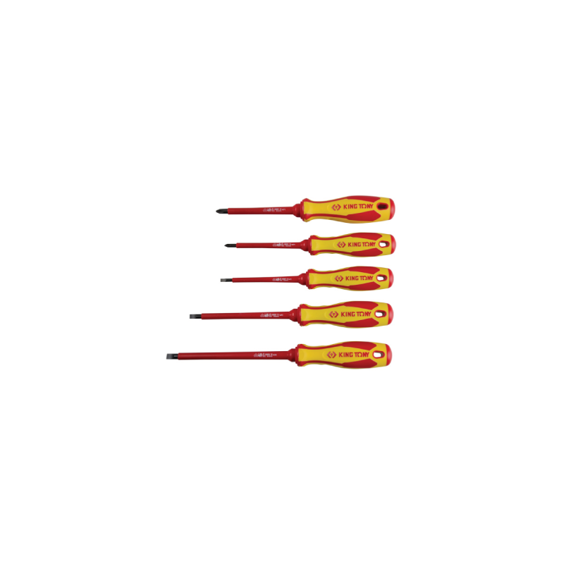 KING TONY 1000V Slotted and PHILLIPS® Screwdriver Set 7 Pieces