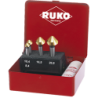 RUKO Taper And Deburring  Countersink Set DIN 335 Type C 90° HSS-TiN in steel case-6 pcs. (Ø 8,3 - 10,4 - 16,5 - 20,5 mm)