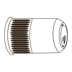 CHEMITOOL Rebit Nut with countersunk Head LV 9202 M6 Passivated Stainless Steel