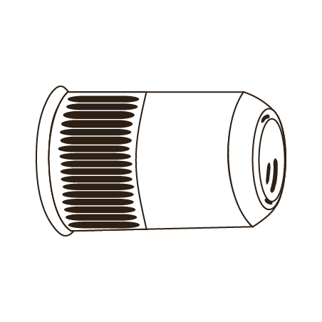 CHEMITOOL Rebit Nut with countersunk Head LV 9202 M6 Passivated Stainless Steel