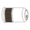 CHEMITOOL Rebit Nut with countersunk Head LV 9202 M6 Passivated Stainless Steel