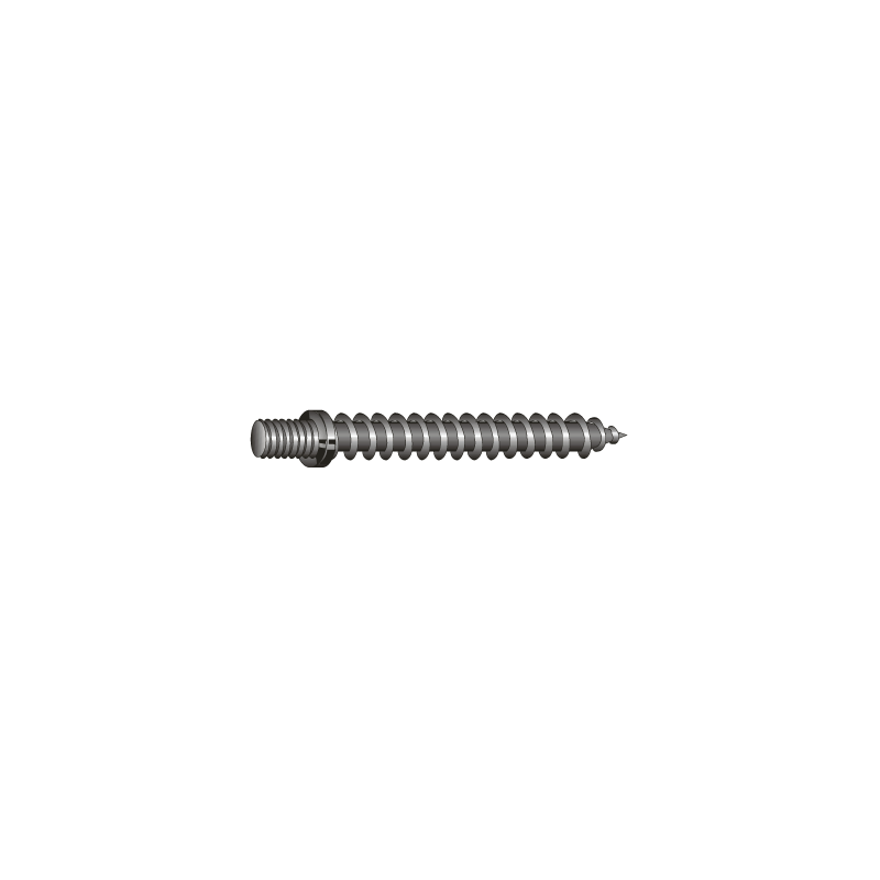 CHEMITOOL FASTENERS Two Thread Screw for Clamps LV029 M10X70 Yellow Passivated