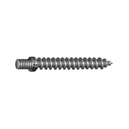 CHEMITOOL FASTENERS Two Thread Screw for Clamps LV029 M10X70 Yellow Passivated