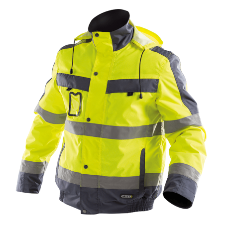 DASSY Lima High Visibility Winter Jacket S +/- 200 g/m² Fluo Yellow/Grey