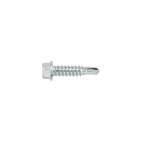 Parafuso Cabeça Sextavada de 10MM Auto-Perfurante com Broca Reduzida 6,3X25  REF:1 H10 A18 DIN 750K-ZN CHEMITOOL FASTENERS
