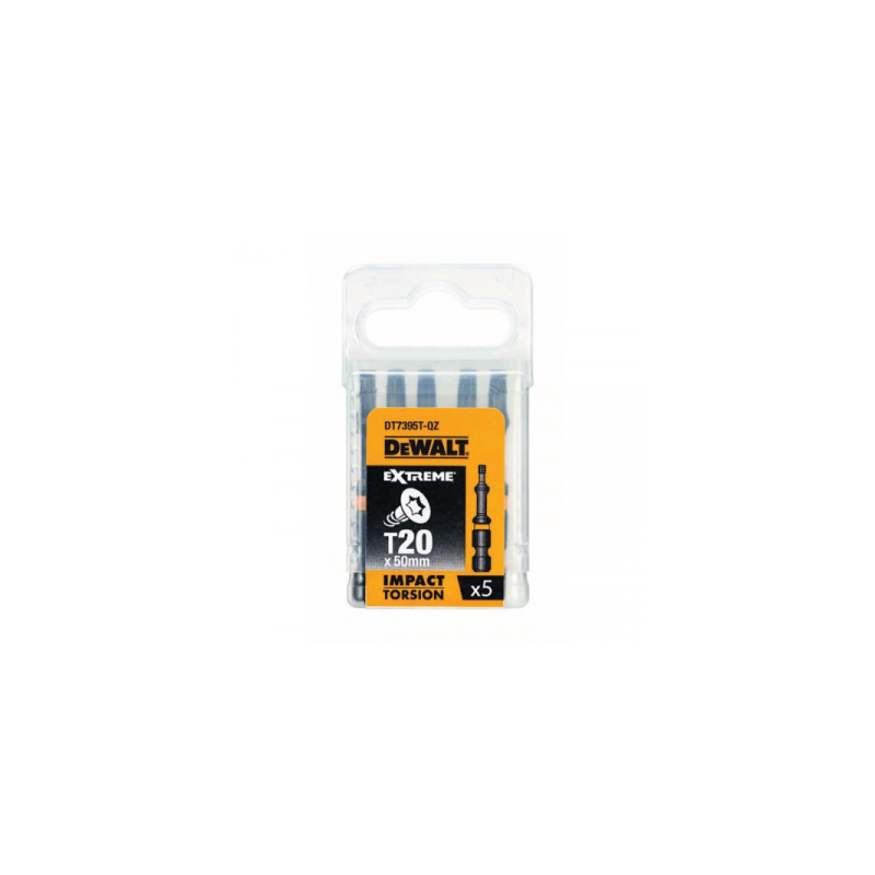 Pontas Torção de Impacto 5 x T20 DeWalt 50mm