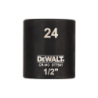 Dewalt POWER-TOOLS Impact Socket Wrench 1/2 - Dewalt Standard 24mm