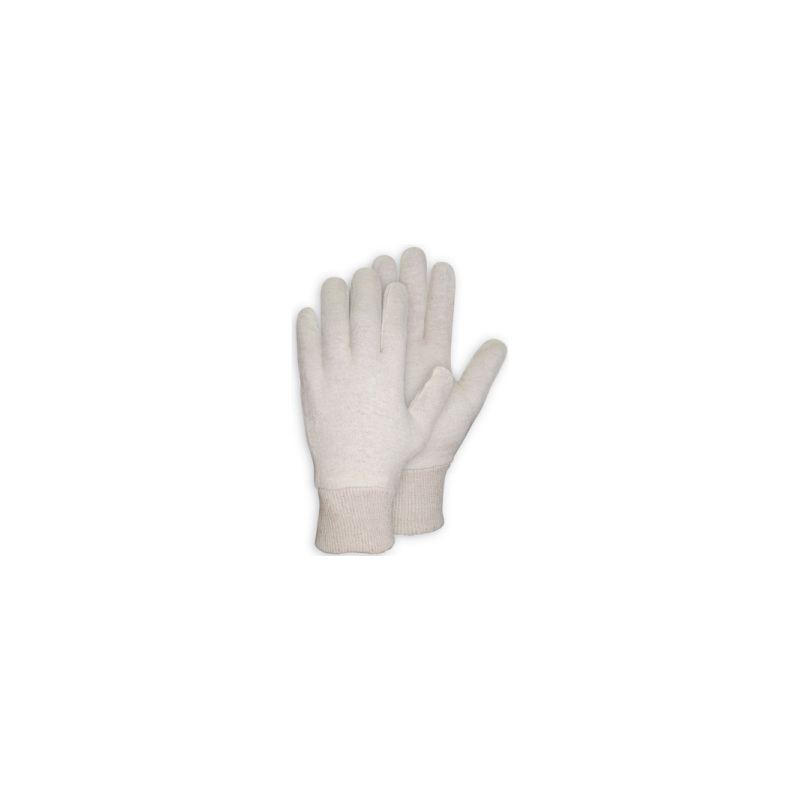 Guante Blanco 100% Algodón Puño Elástico Talla L CHEMITOOL SAFETY