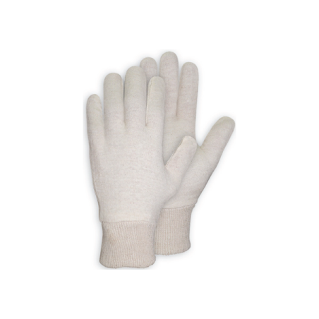 Guante Blanco 100% Algodón Puño Elástico Talla L CHEMITOOL SAFETY