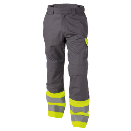 DASSY Lenox Multinorm High Visibilty Work Trousers n.º 54 +/- 290 g/m² Grey/Fluo Yellow