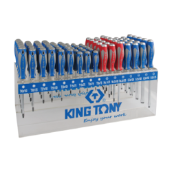 KING TONY Standard Screwdriver Set with Shelf - 96 (un.)