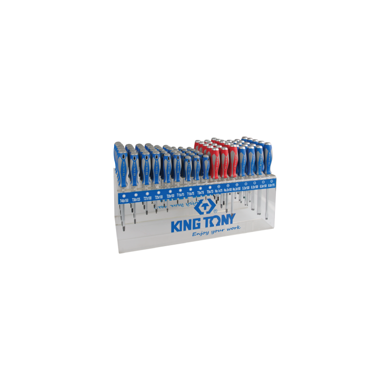 KING TONY Standard Screwdriver Set with Shelf - 96 (un.) KING TONY Standard Screwdriver Set with Shelf - 96 (un.)