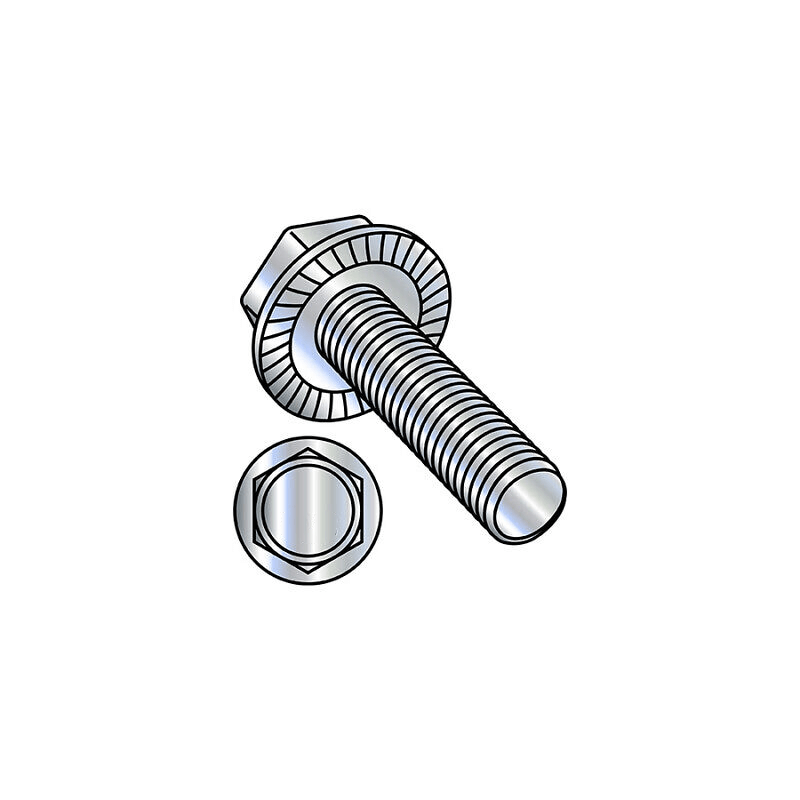 CHEMITOOL FASTENERS Hexagon Head Screw with Flange Serrations DIN 6921-ZN 8.8 M8X30