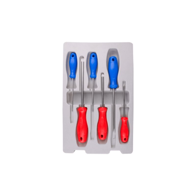 KING TONY Screwdriver Set 6 Pieces Cross + Flat