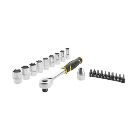 STANLEY® FATMAX® Ratchet Set 1/2' 120 Tooth + Bits (Pack of 21)