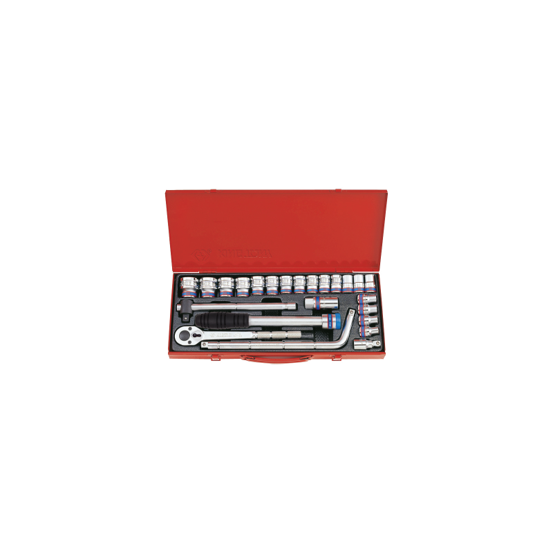 24PC 1/2" SOCKET SET METRIC 6PT CHROME 24PC 1/2" SOCKET SET METRIC 6PT CHROME