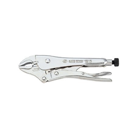 KING TONY 10' Single-Point Lock Grip Pliers Chrome Plated