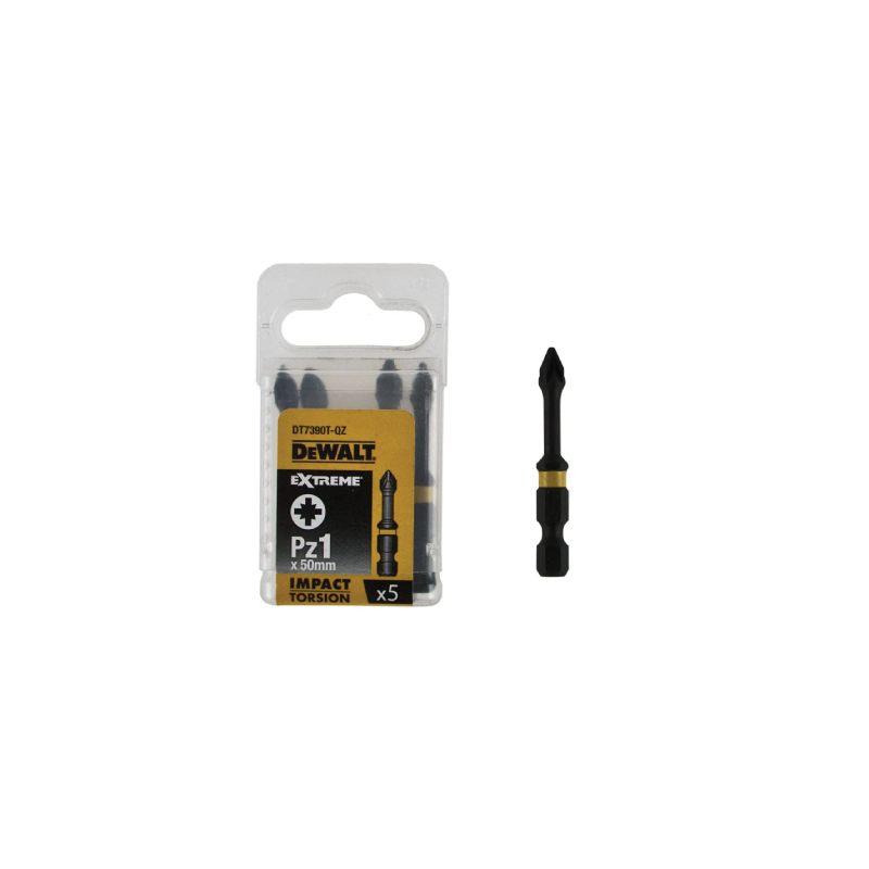 Pontas Torção de Impacto 5 x PZ1 DeWalt 50mm