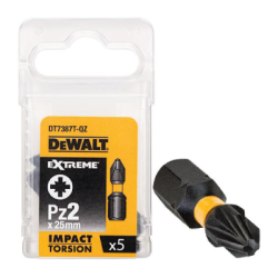 Pontas Torção de Impacto 5 x PZ2 DeWalt 25mm