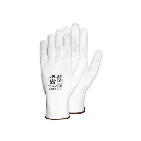 Luva Nylon Branco Sem Costuras Ref:7 CHEMITOOL SAFETY