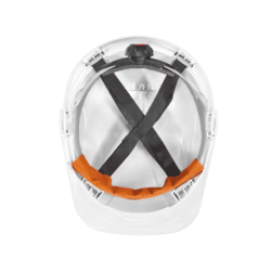 CHEMITOOL SAFETY Safety Helmet White ABS 4P REP. ROD