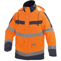 DASSY Atlantis High Visibility Waterproof Parka L +/- 200 g/m² Fluo Orange/Navy