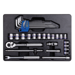KING TONY Socket Set and Accessories for Tools Trolley 31 (un.)