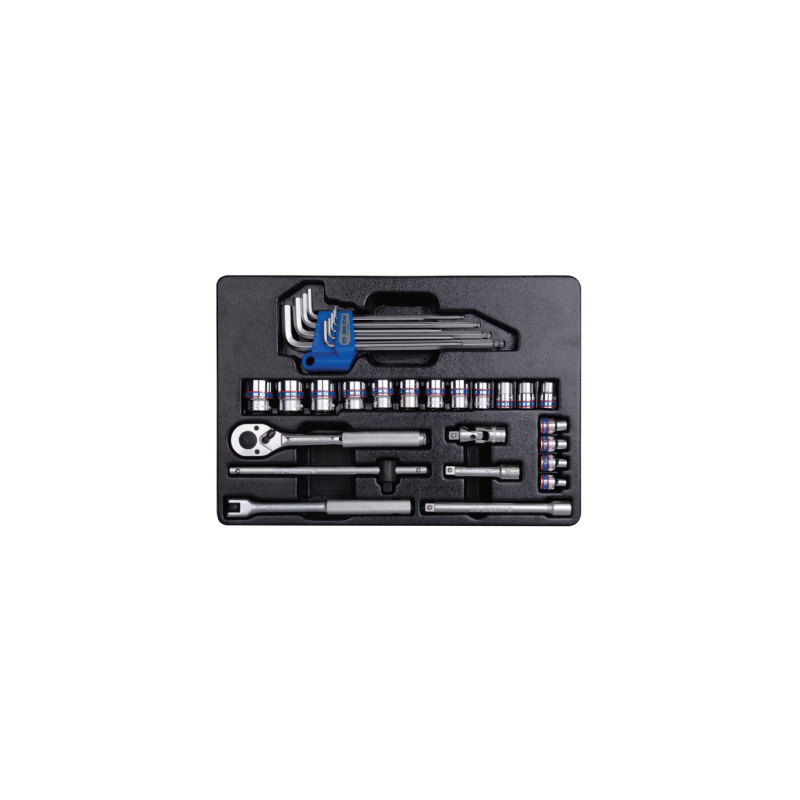 KING TONY Socket Set and Accessories for Tools Trolley 31 (un.)
