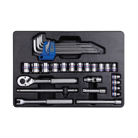 KING TONY Socket Set and Accessories for Tools Trolley 31 (un.)